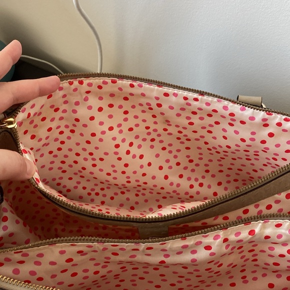 Kate Spade Bristol Drive Loden Embossed Ostrich Soft Taupe Leather Bag - Picture 14 of 16